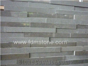 Basalt Linear Strips Mosaic, Black Grey Stone Mosaic ,Brick Mosaic,3d Wall Mosaic,Floor Mosaic