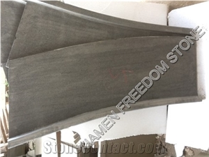 China G684 Curved Pool Coping,Pool Tiles,Curved L Shape, Stone Black Basalt Pool Coping