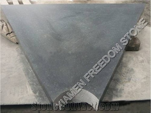 China G684 Curved Pool Coping,Pool Tiles,Curved L Shape, Stone Black Basalt Pool Coping