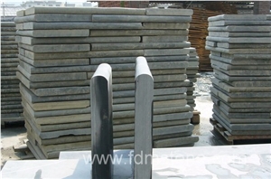 Garden Decorative Stepping Stone,Bullnose Grey Stone Steps, Stone Basalt Steps