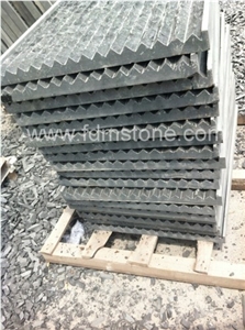 Natural Split Walling Black Stone,Wall Cladding for Exterior,Grooved Outdoor Project Size