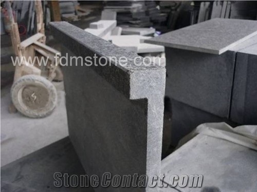 Supply Grey Black Basalt G684 Color Coping Stone,Pool Coping Tiles Quality Control