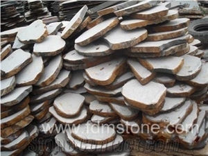 Zhangpu Black Basalt Flagstone Flooring for Patio,Bushhammered 5cm Thickness Garden Basalt Flagstone