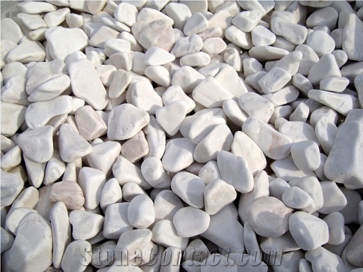 Tumbled Bianco Dolomite Marble Gravel