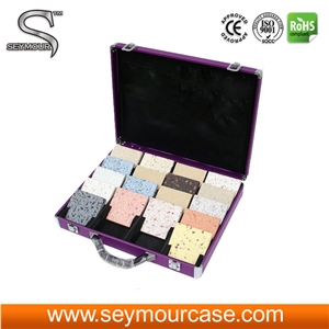 Quartz Sample Display Case Tile Aluminum Fancy Display Suitcase, Display Case