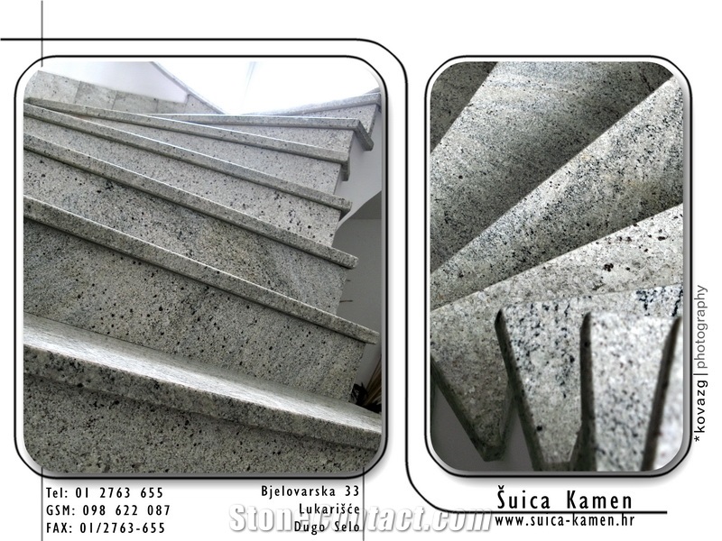 Grey Ukraine Granite Steps&Stairs
