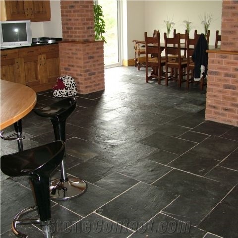 China Black Natural Slate Floor and Wall Tiles