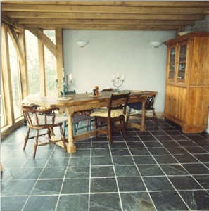 China Black Natural Slate Floor and Wall Tiles