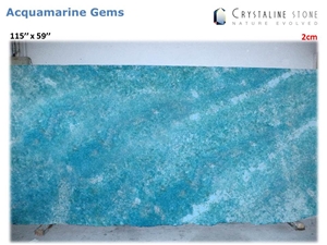 Acquamarine Blue Onyx Gem Slab 100 Natural Translucent Crystaline Stone
