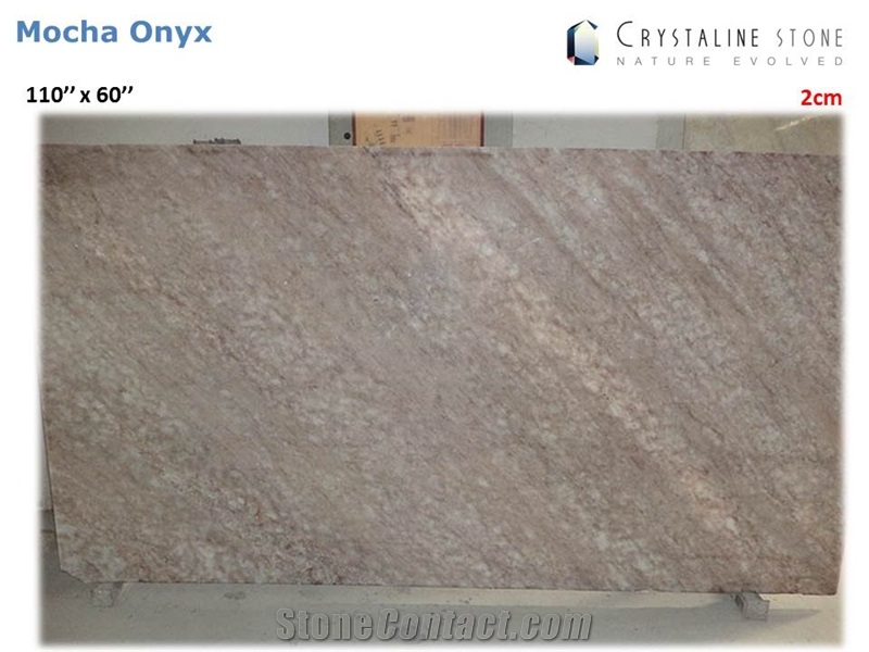 Mocha Onyx Slab 100 Natural Translucent Crystaline Stone