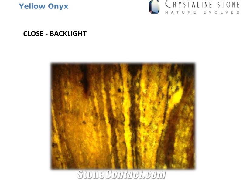 Yellow Onyx Translucent Slab 100 Natural Crystaline Stone, Brazil Yellow Onyx