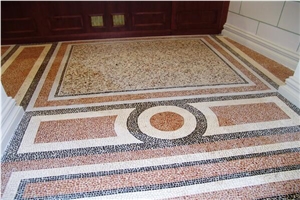 Inlaid Terrazzo and Roman Mosaic Floor