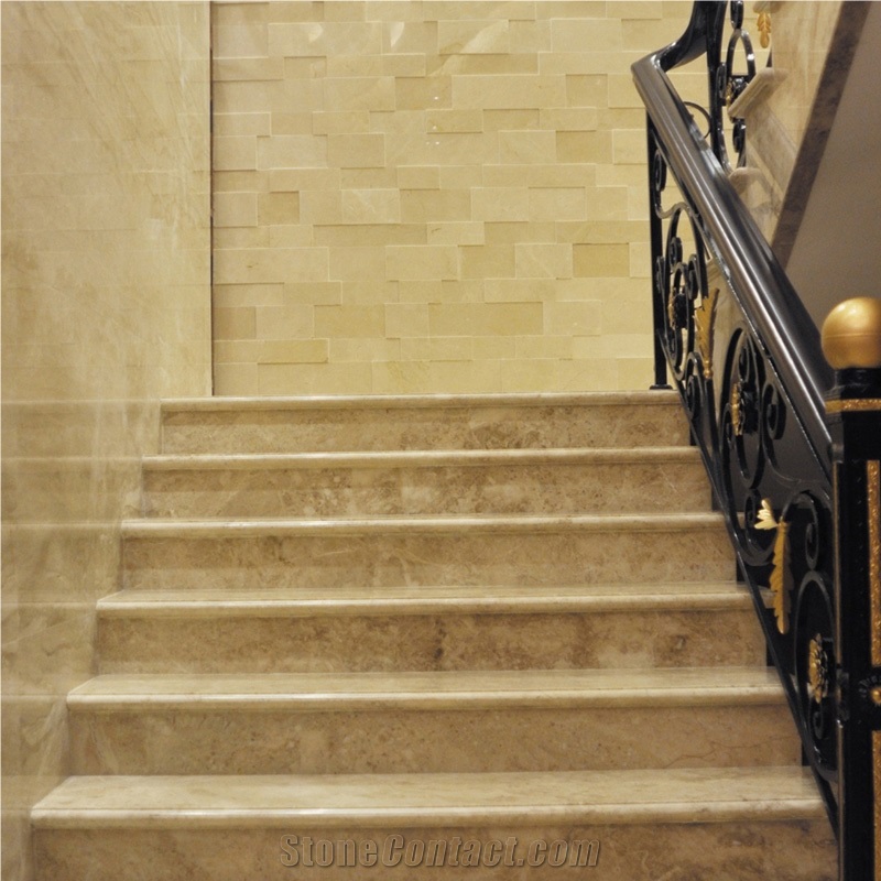 Crema Royal Marble Stairs