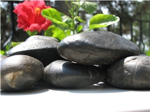 Black Marble Polished Peble Stone