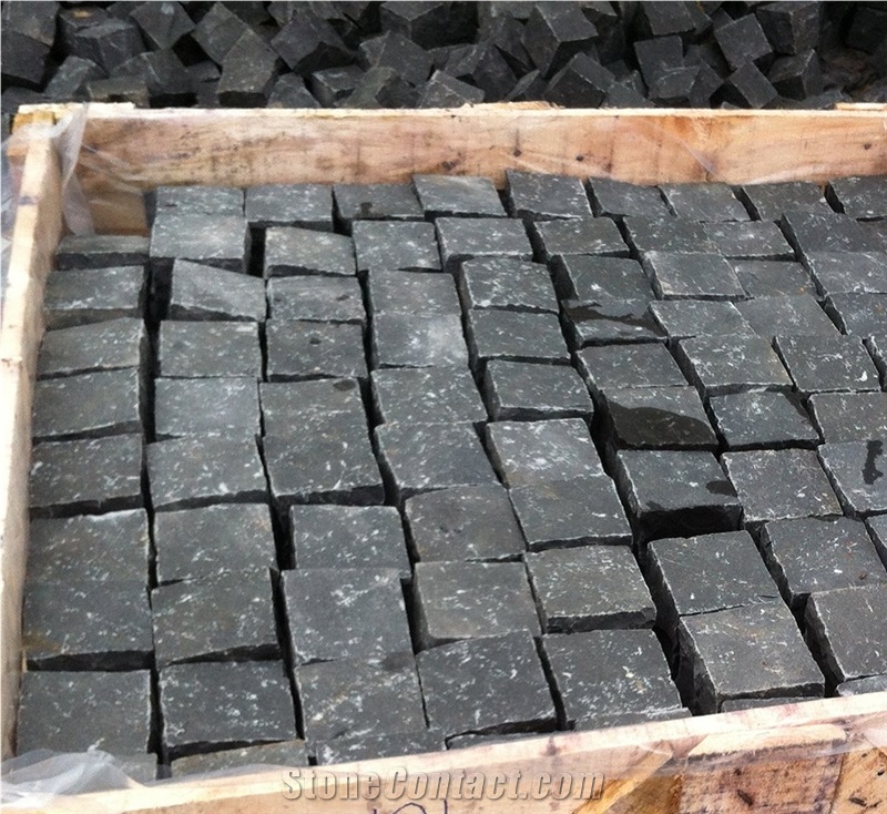 China Black Basalt Cube & Paving Cobbles