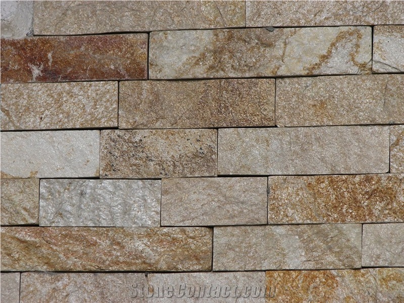 Gold Cut Quartzite Natural Surface Wall Tiles, Gneis Gold Quartzite Slabs & Tiles