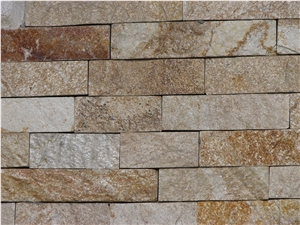 Gold Cut Quartzite Natural Surface Wall Tiles, Gneis Gold Quartzite Slabs & Tiles