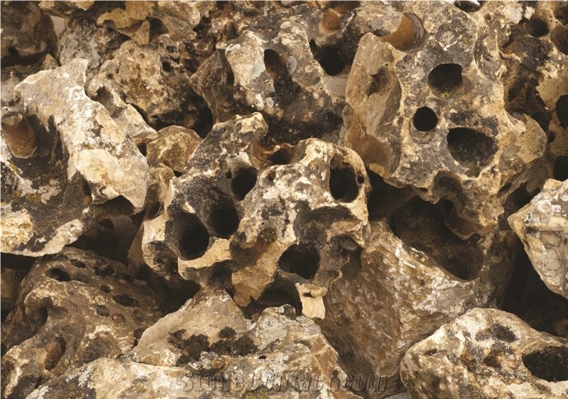 Moon Stone Boulders, Decorative Rocks, Beige Boulders