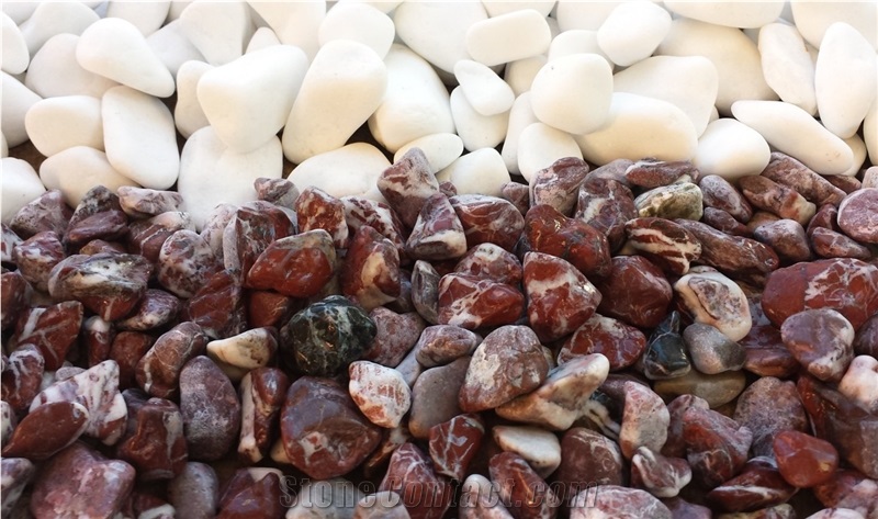 Rosso (Red) Marble Pebbles