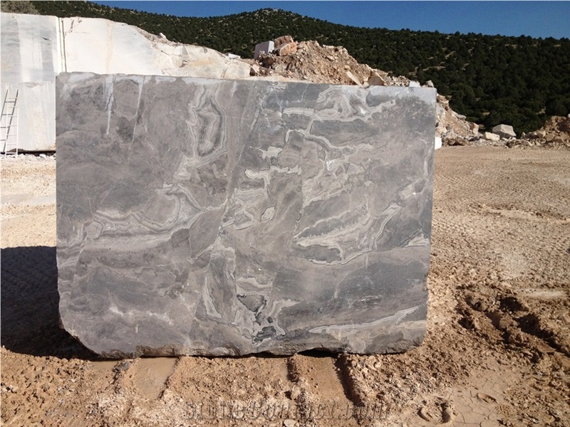 Silver Fantasy Marble Blocks, Turkey Grey Marble