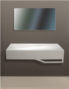 Sanitary Ware Acrylic Solid Surfae Bathroom Cabine/Top Br8002