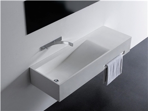 Sanitary Ware Acrylic Solid Surfae Bathroom Cabinet/Top Br8004