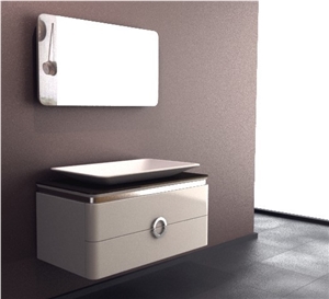 Sanitary Ware Acrylic Solid Surfae Bathroom Cabinet/Top Br8006
