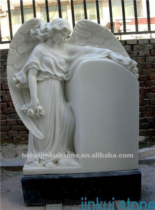 Angel Headstones Monuments, White Marble Headstones