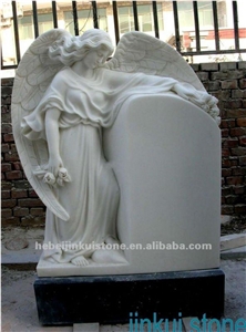 Angel Headstones Monuments, White Marble Headstones