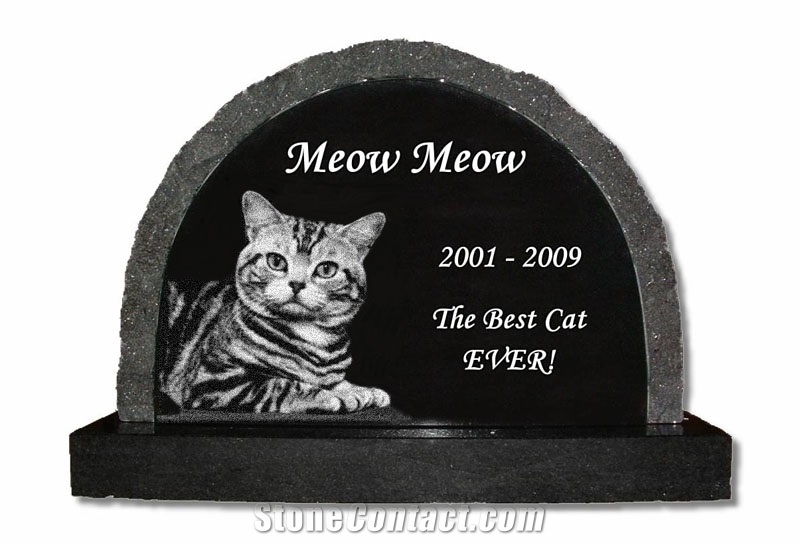 Cat Pet Ombstone, Black Granite Monument & Tombstone