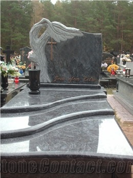Grey Granite Monument & Tombstone