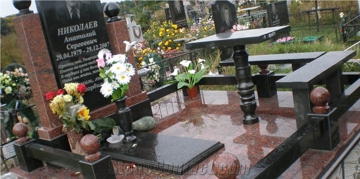 Poland Red Tombstone, Red Granite Monument & Tombstone