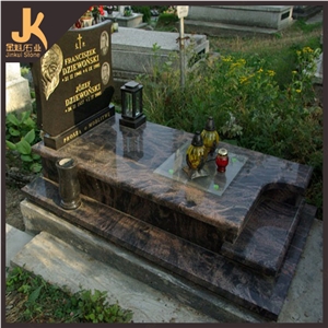 Tombstone Inscriptions, Brown Granite Monument & Tombstone