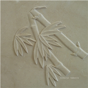 Natural Crema Marfil 3d Interior Stone Wall Panel, Beige Marble Wall
