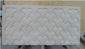 Natural Limestone 3d Cnc Interior Wall Board, Beige Limestone Wall