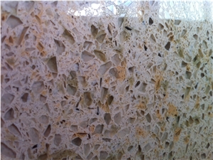 Beige Quartz Stone Slabs & Tiles,Solid Surface