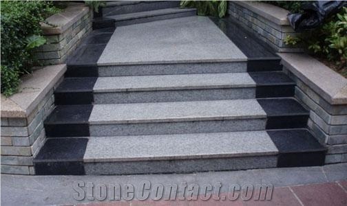 Granite Stepping Stones, Grey Granite Stairs