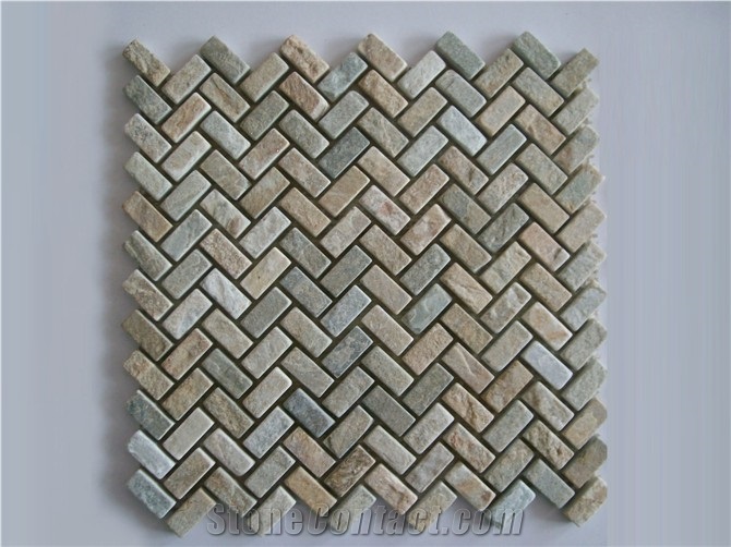 Kinds Of Mosaic Slabs & Tiles,Grey Slate Mosaic