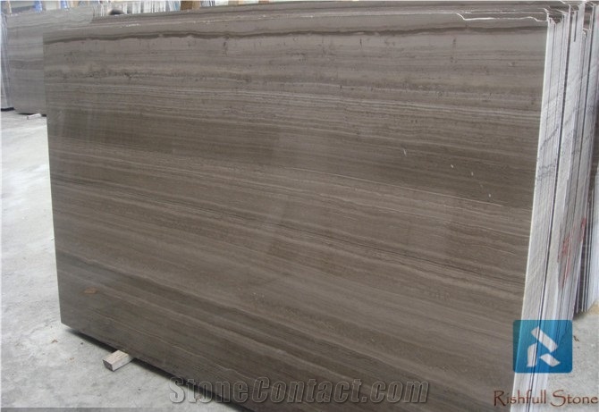 Coffee Wooden Marble Slab,China Brown Marble