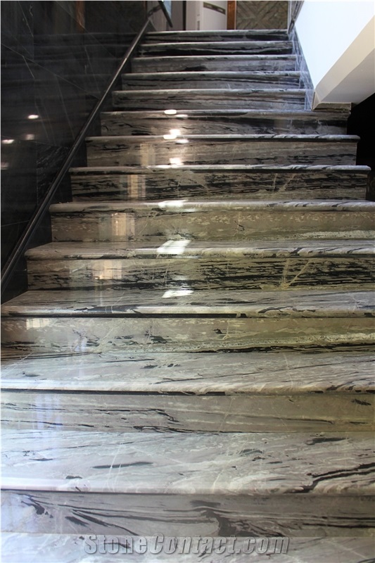 Black and Grey Natural Stone Step, Stair