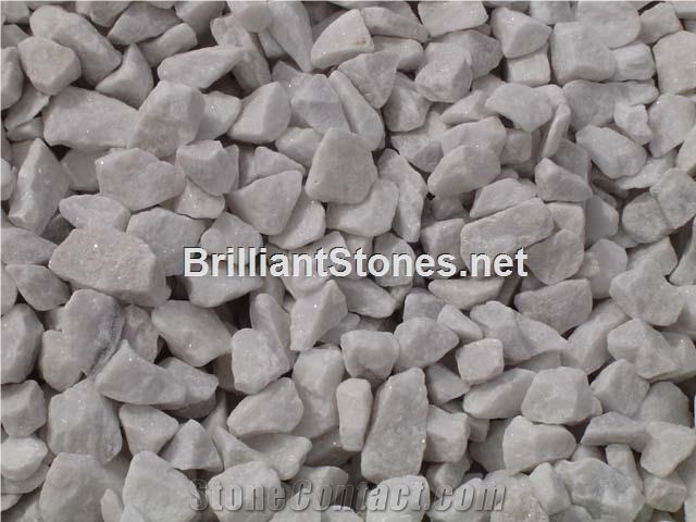 Natural Snow White Marble Gravel,White Crushed Stone