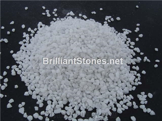 Natural Snow White Marble Gravel,White Crushed Stone