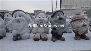 Seven Dwarfs Granite Statues for Garden/Disney