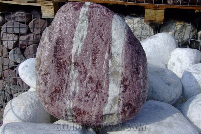 Ege Bordo & Rosso Laguna Marble Pebble Stone