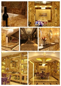 Fantastic Gold Composite Marble Tiles