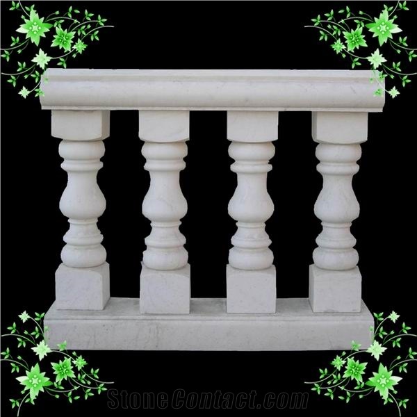 Chinese White Marble Balustrade Handrails