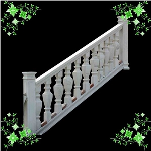 Chinese White Marble Balustrade Handrails