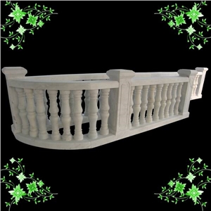 Curved White Marble Balustrade