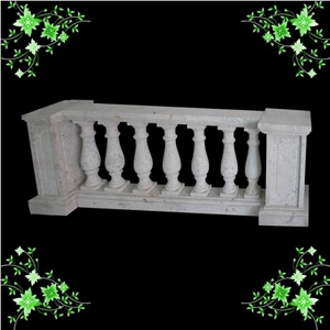 Handcarved White Marble Handrails, Pure White Marble Handrails