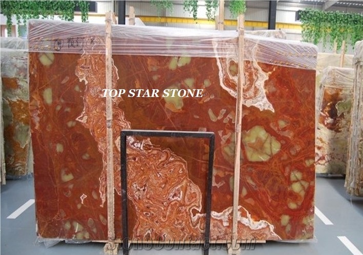 Multicolor Red Onyx Slabs & Tiles